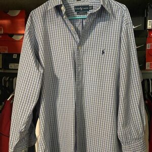Polo by Ralph Lauren button down, long sleeve shirt. Size 16.5, 32-33
